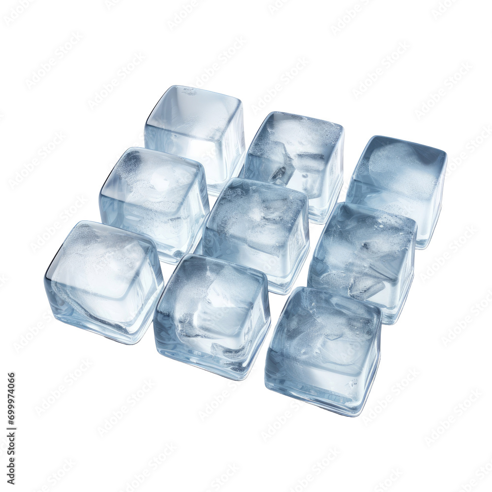 Ice cube trays isolated on white or transparent background Ice cube trays isolated on white or transparent background