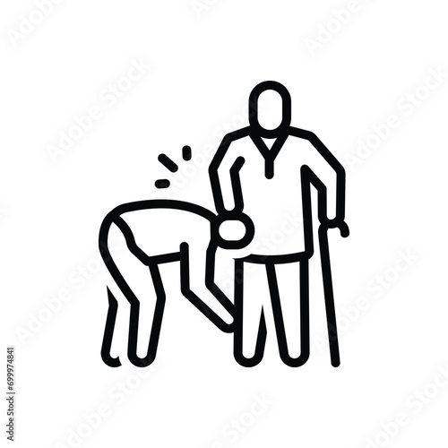 Black line icon for devoted