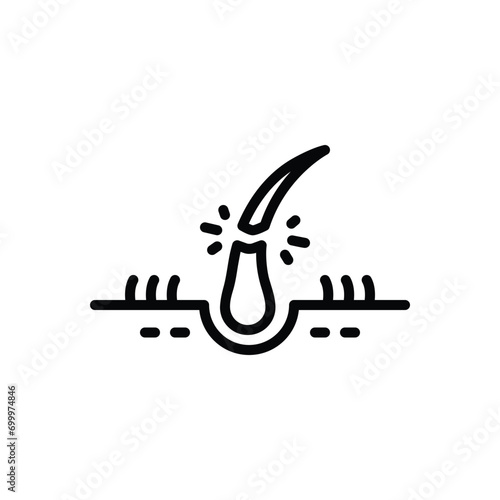 Black line icon for fall