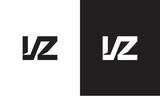 UZ logo, monogram unique logo, black and white logo, premium elegant logo, letter UZ Vector