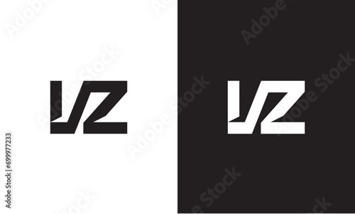 UZ logo, monogram unique logo, black and white logo, premium elegant logo, letter UZ Vector photo