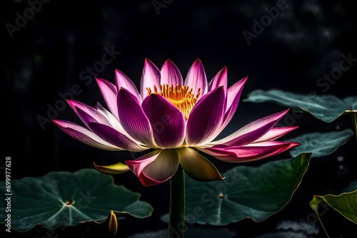 lovely lotus placed elegantly on a dark background