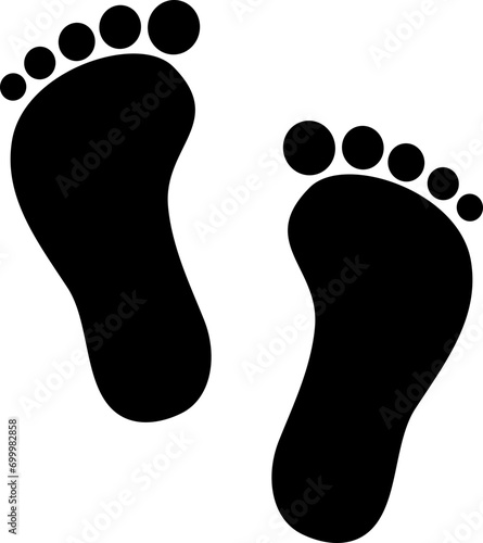 foot prints on white background