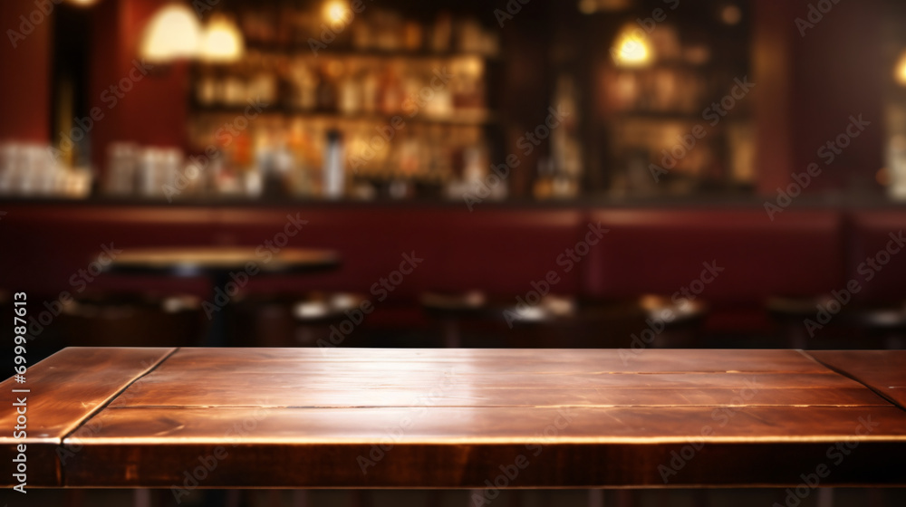 An empty tabletop podium in a restaurant