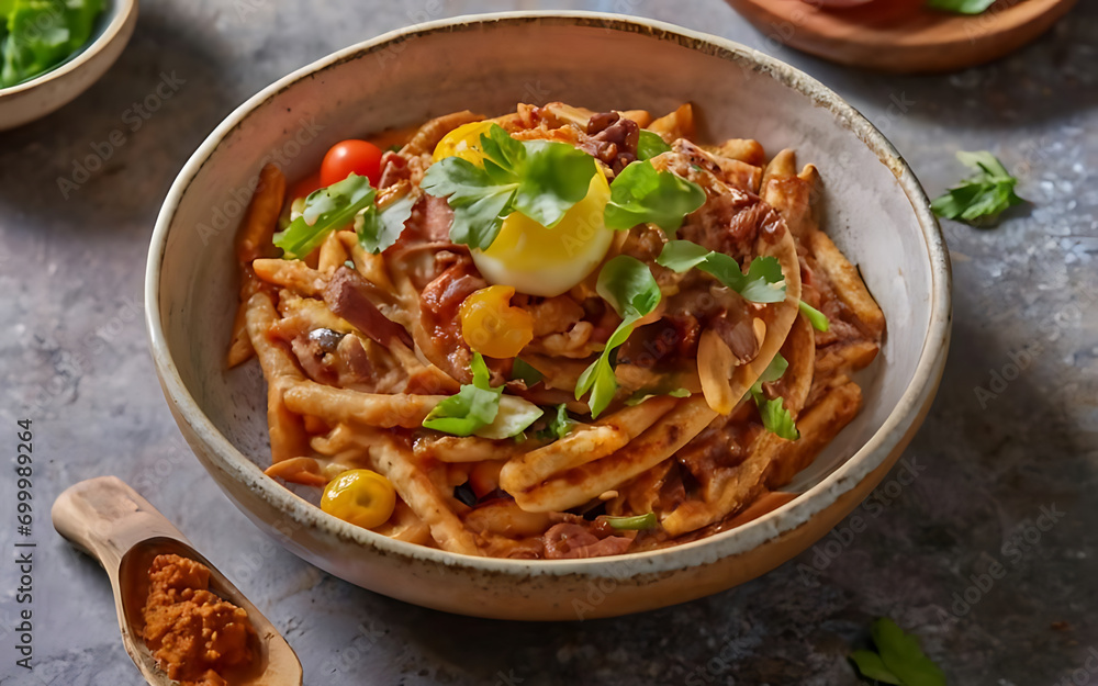 Capture the essence of Mujadara in a mouthwatering food photography shot Capture the essence of Mujadara in a mouthwatering food photography shot