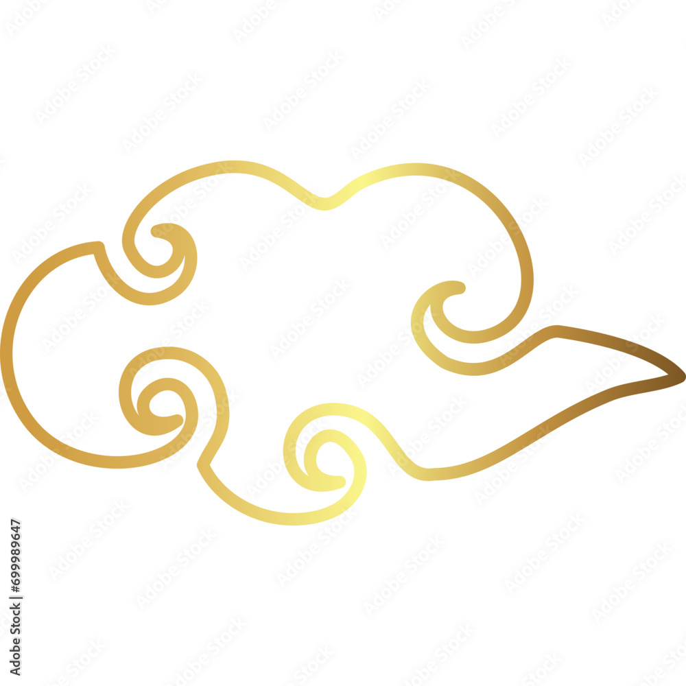 Golden Chinese Cloud