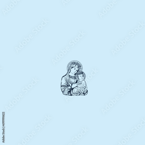 THESE HIGH QUALITY MOTHER MARIA VECTOR FOR USING VARIOUS TYPES OF DESIGN WORKS LIKE T-SHIRT, LOGO, TATTOO AND HOME WALL DESIGN
