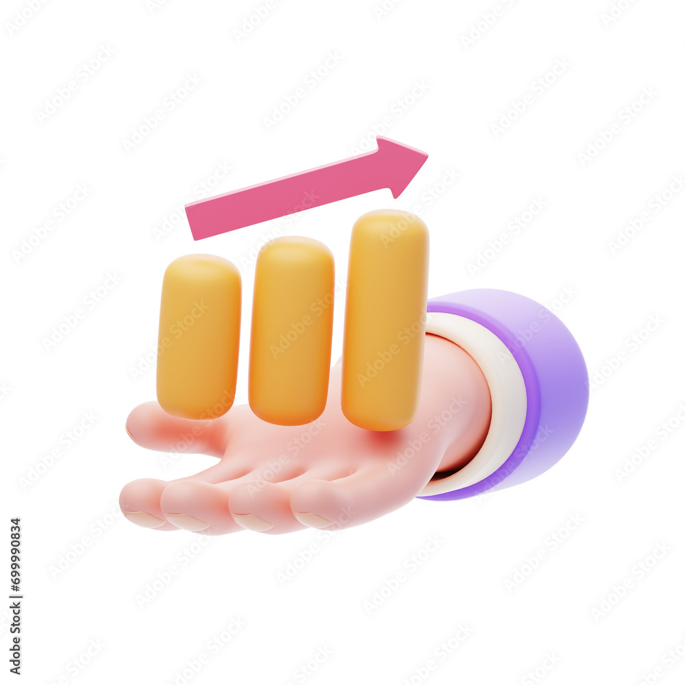 Charting Success: 3D Render Illustrating Impressive Sales Growth. 3d illustration, 3d element, 3d rendering. 3d visualization isolated on a transparent background
Charting Success: 3D Render Illustrating Impressive Sales Growth. 3d illustration, 3d element, 3d rendering. 3d visualization isolated on a transparent background