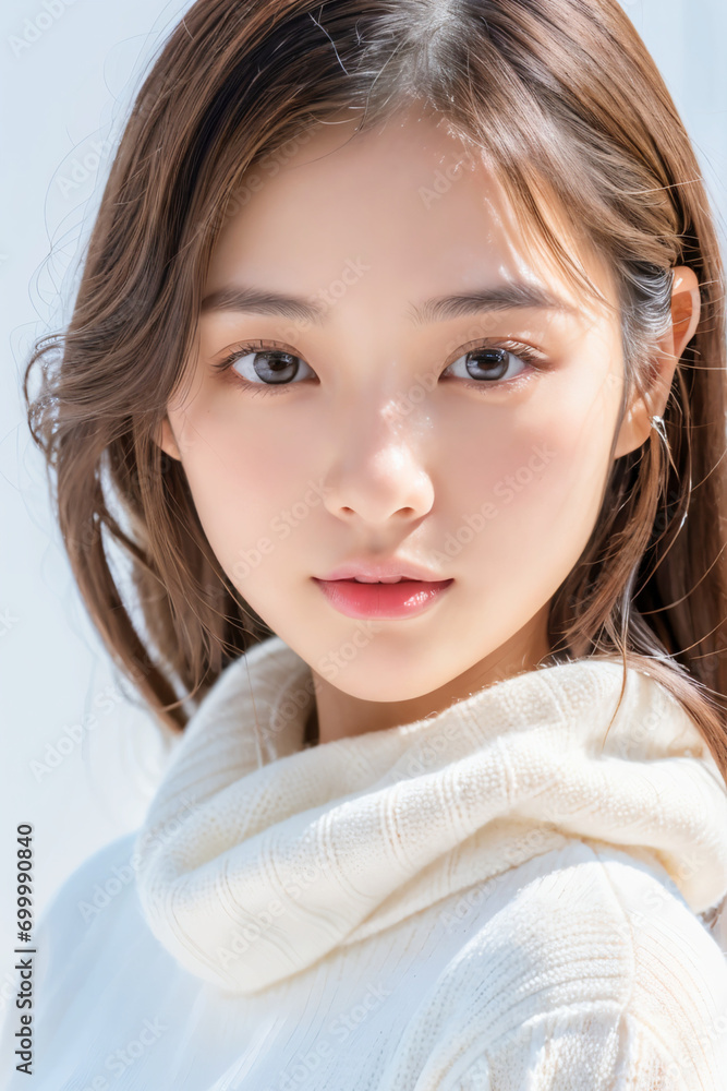 Naklejka premium 美しい女性