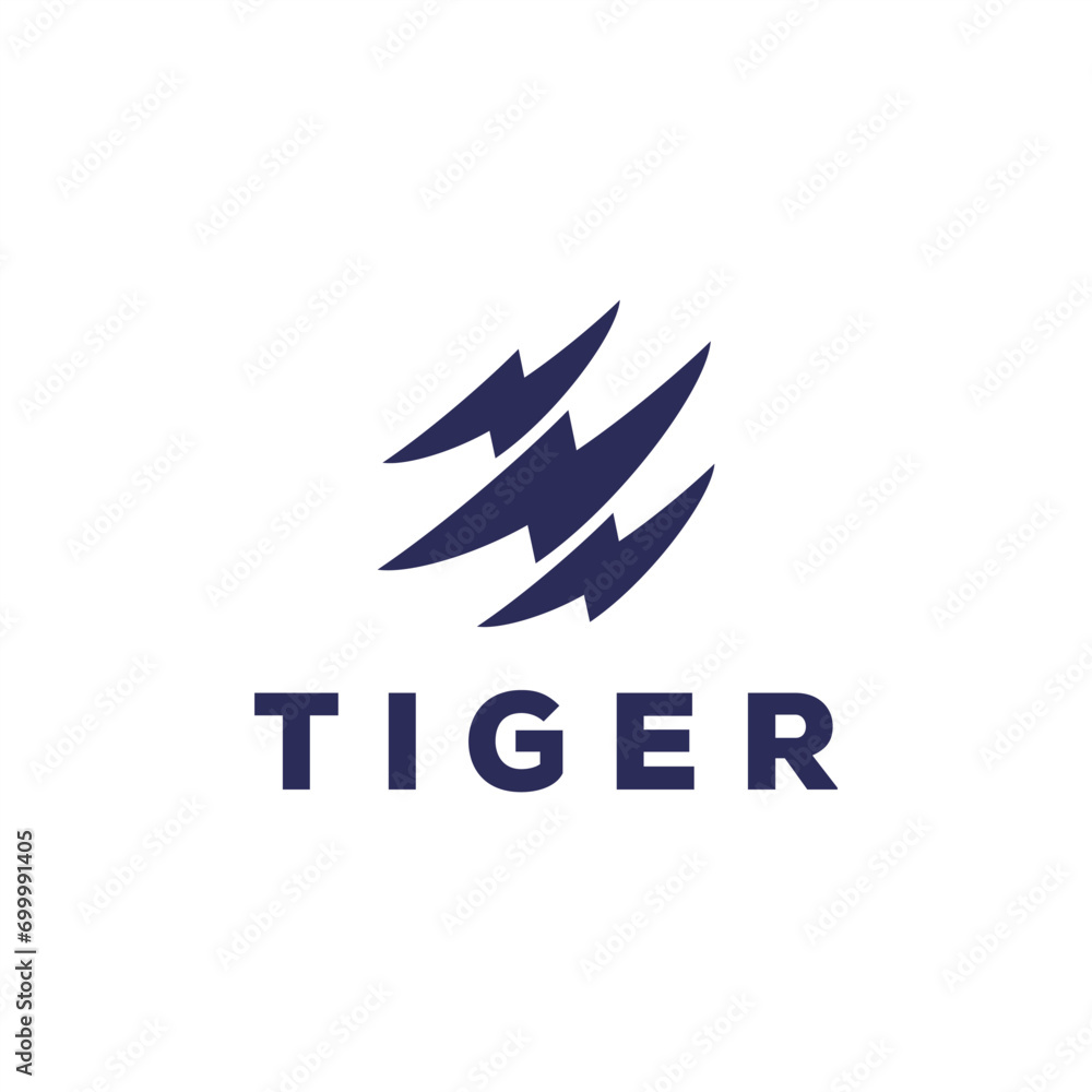 tiger claws scratch logo design