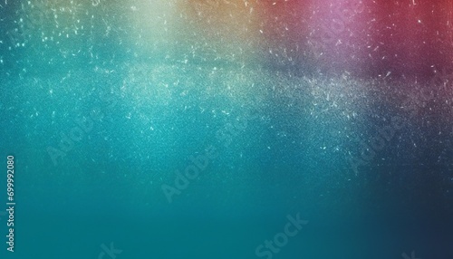 vibrant teal grainy background. Teal orange black color gradient background, grainy texture effect,