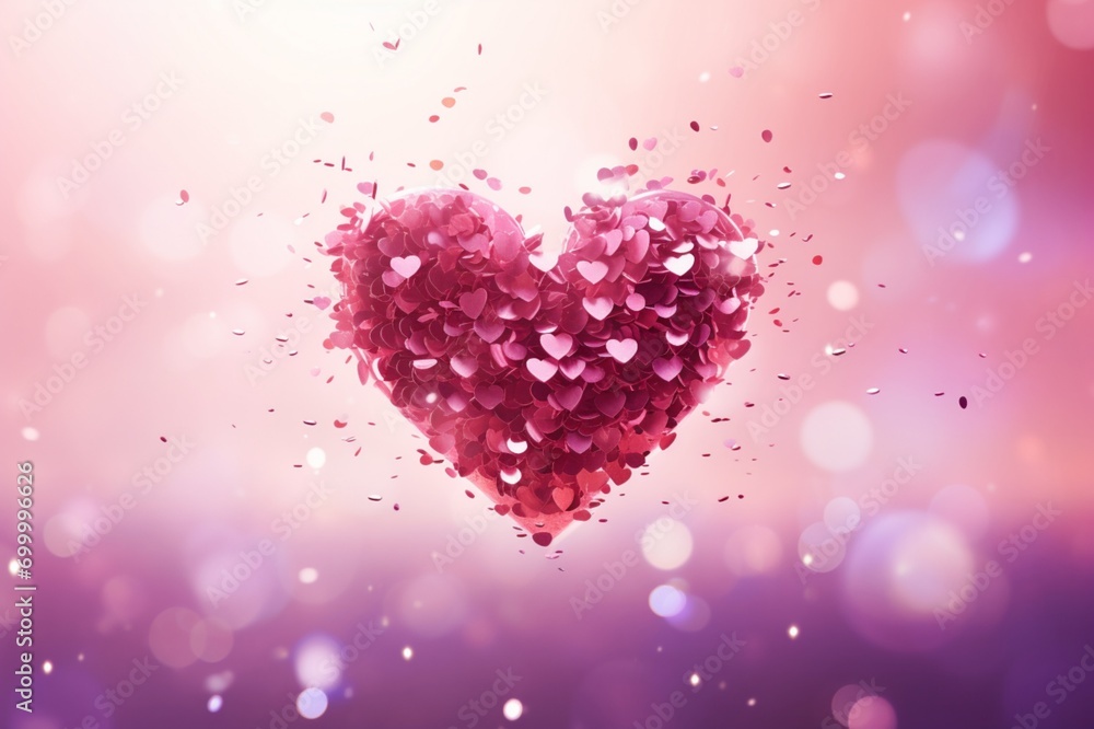 pink heart background valentine