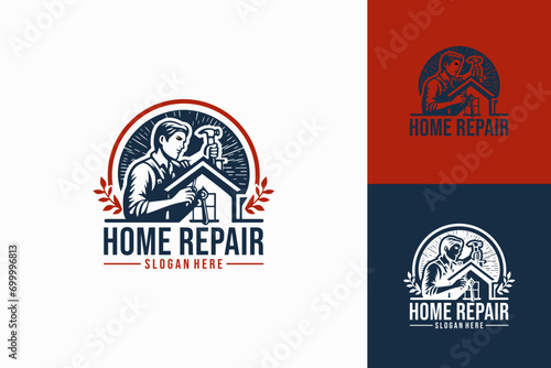 House Repair logo or Home service logo,  home service vector logo template. this design suitable for home services and repair