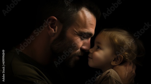 Cute Kid, Loving Dad: A Heartwarming Portrait of Father-Son Bonding on Father's Day