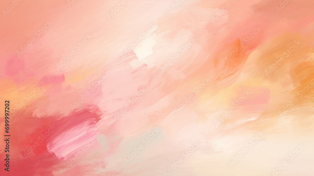 Abstract painted art background in golden pink and yellow