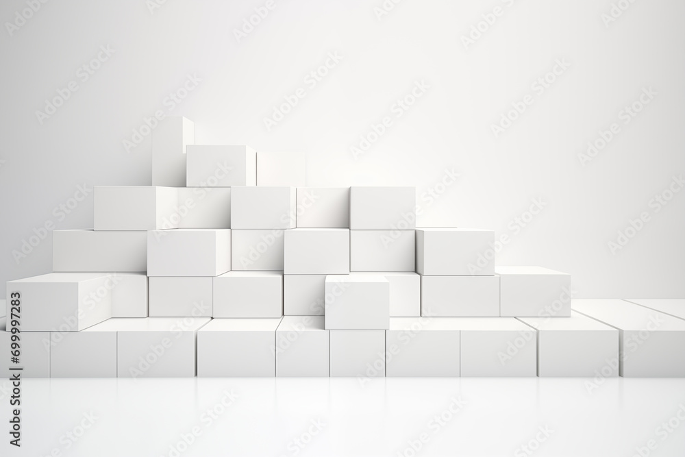 The background is white with white square blocks arranged side by side. The background is white with white square blocks arranged side by side.