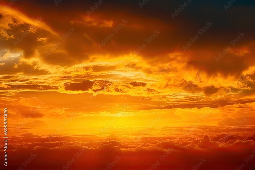 cloudscape background sunset sky clouds sunset golden background yellow red orange abstract