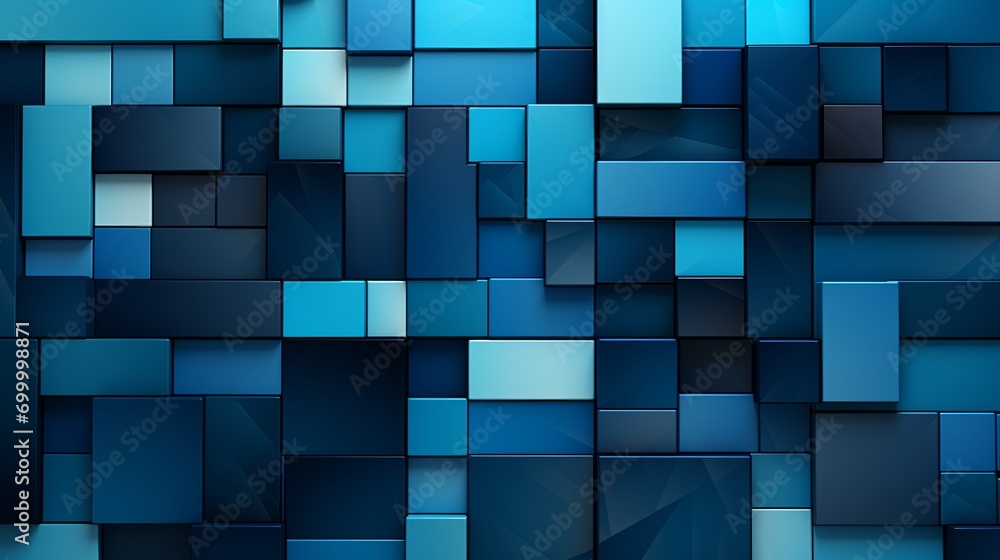 Abstract blue squares technology background. Ethereal blue cubes. Abstract blue squares technology background. Ethereal blue cubes.