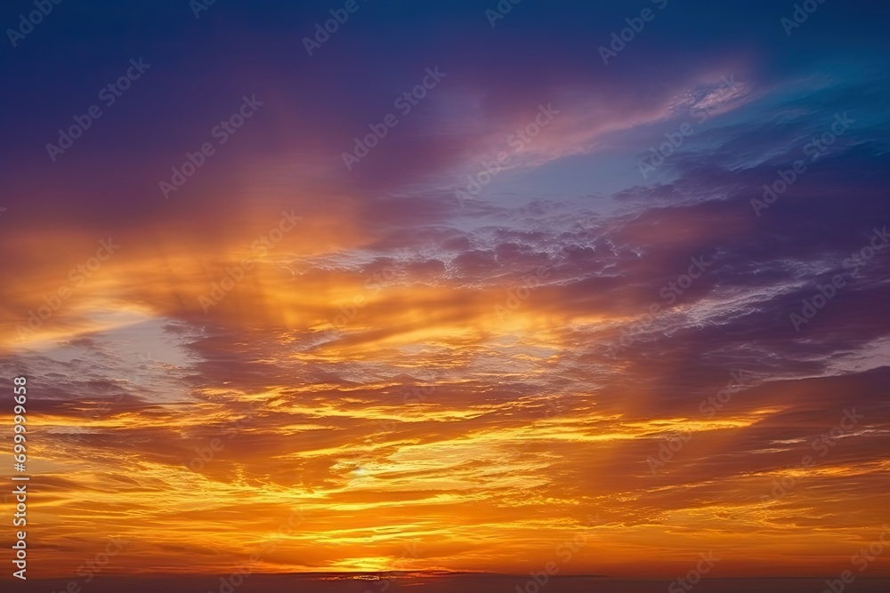 background purple blue yellow orange sunset golden beautiful clouds rays sun sunset clouds sky blue