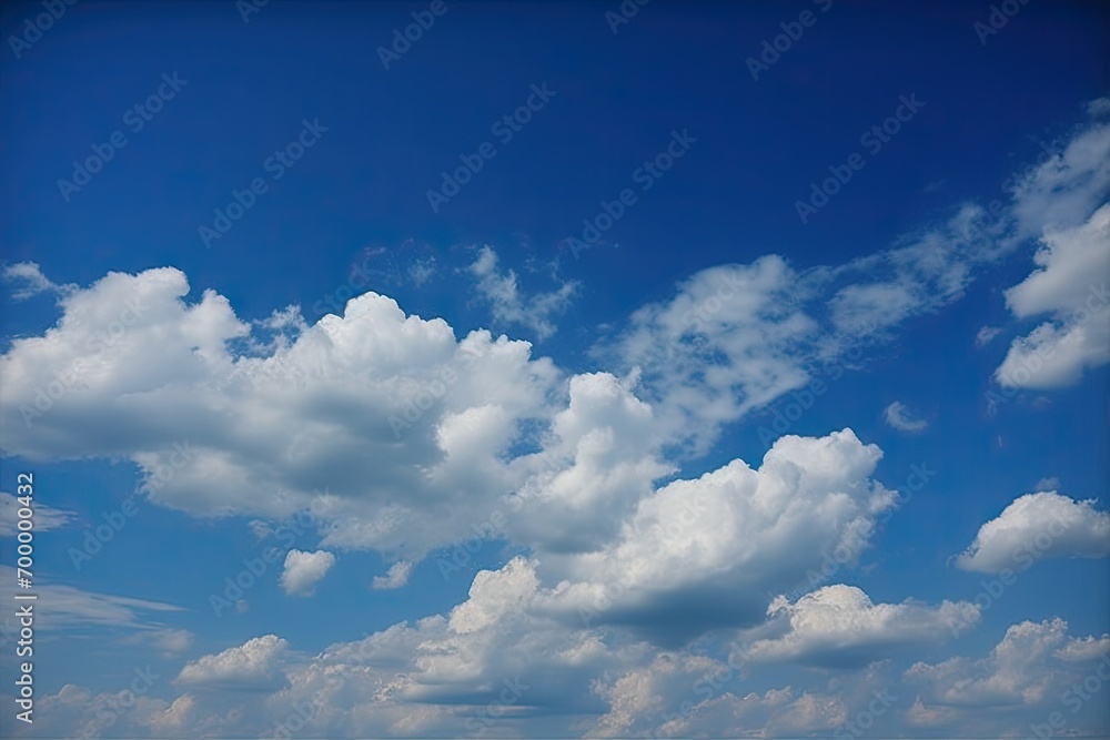 sky clear clouds fluffy white small clouds sky blue