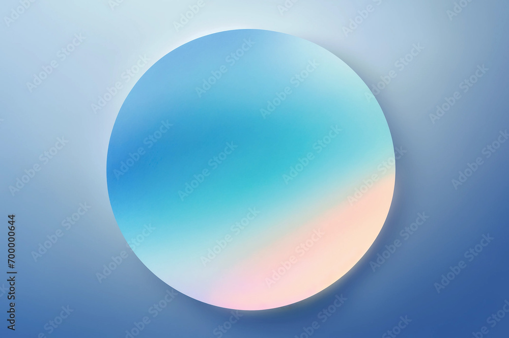 Color gradient circle, abstract holographic blue background. Generative AI. Color gradient circle, abstract holographic blue background. Generative AI.