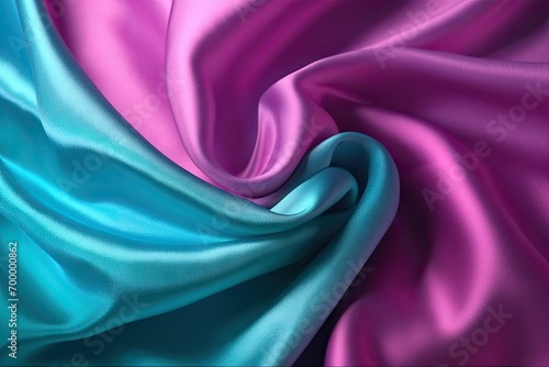 design space background teal purple beautiful surface fabric shiny folds wavy gradient satin silk tuquoise pink photo