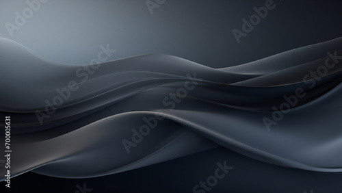 Abstract background with waves in black and grey swirl through the dark expanse of digital space, creating layered flows that evoke a smooth, futuristic, and AI-themed ambiance