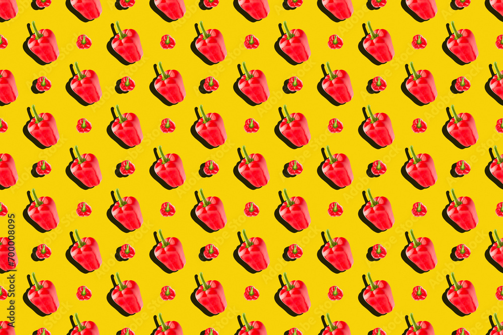 Vivid Bell Peppers Pattern Vivid Bell Peppers Pattern