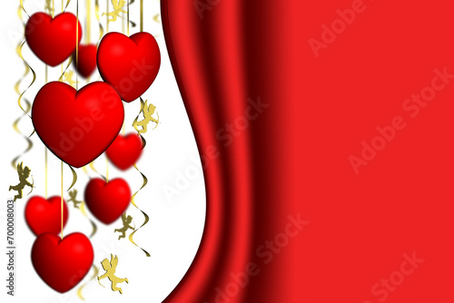 PNG, trasparente. San Valentino, amore, cuore e cupido. PNG, sfondo trasparente. photo