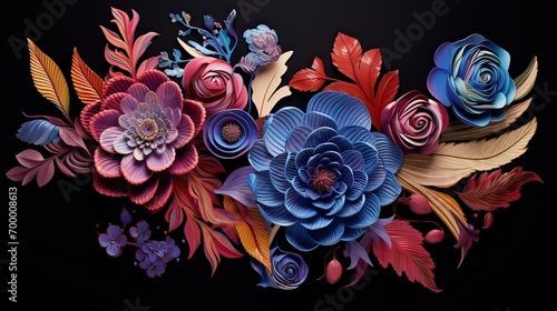 Intricate floral sculpture highlighting exquisitely detailed petals. Botanical artistry, delicate craftsmanship, floral intricacy. Generated by AI. © Татьяна Лобачова