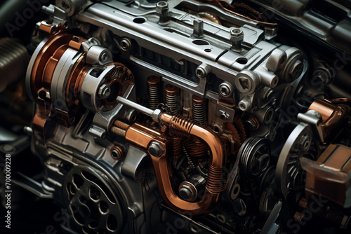 close up of an engine