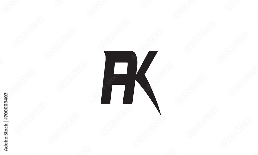 AK, KA , A , K , Abstract Letters Logo Monogram AK, KA , A , K , Abstract Letters Logo Monogram