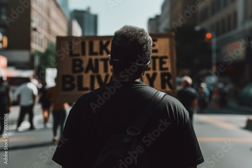 a statement advocating for the value of black lives. Generative AI
