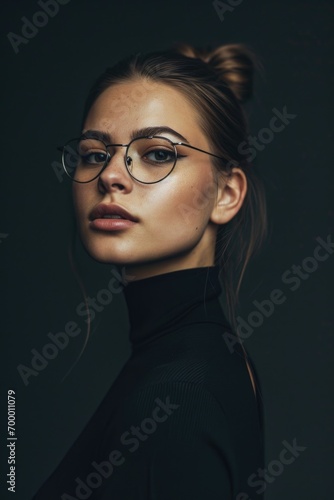 Elegant eyewear in a chic portrait