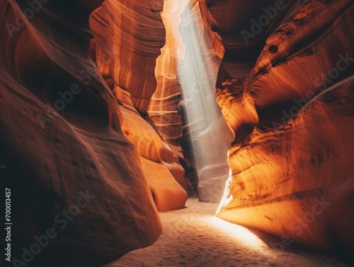 Antelope Canyon is a slot canyon located on Navajo land near Page, Arizona, United States. Generative AI