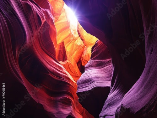 The Antelope Canyon is a slot canyon located on Navajo land near Page, Arizona, United States. Generative AI