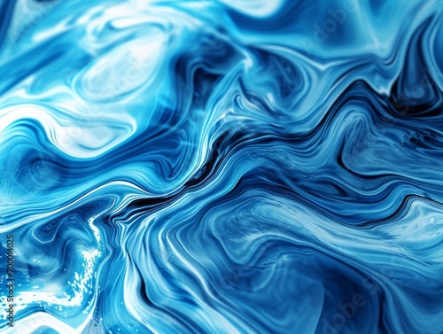 abstract blue background with smooth lines in it  digitally generated image Generative AI