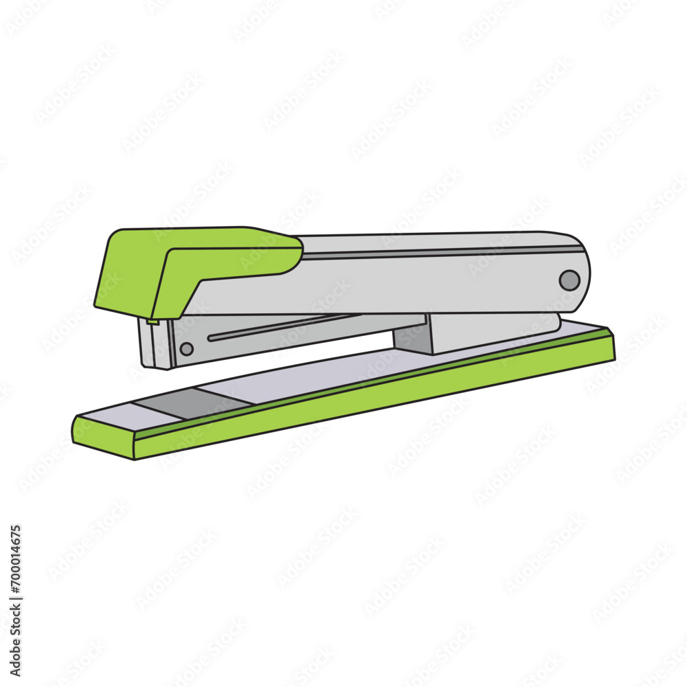 Kids drawing Vector illustration cartoon stapler icon Isolated on White Kids drawing Vector illustration cartoon stapler icon Isolated on White