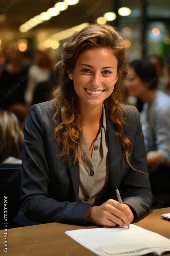 Intern receiving feedback from a supervisor in a well-structured workplace, Generative AI Intern receiving feedback from a supervisor in a well-structured workplace, Generative AI