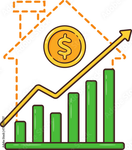 Investment Planning Hand Drawn, ROI Graphic Chart