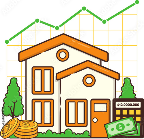 Property Investment Handdrawn, Businessman Buying House