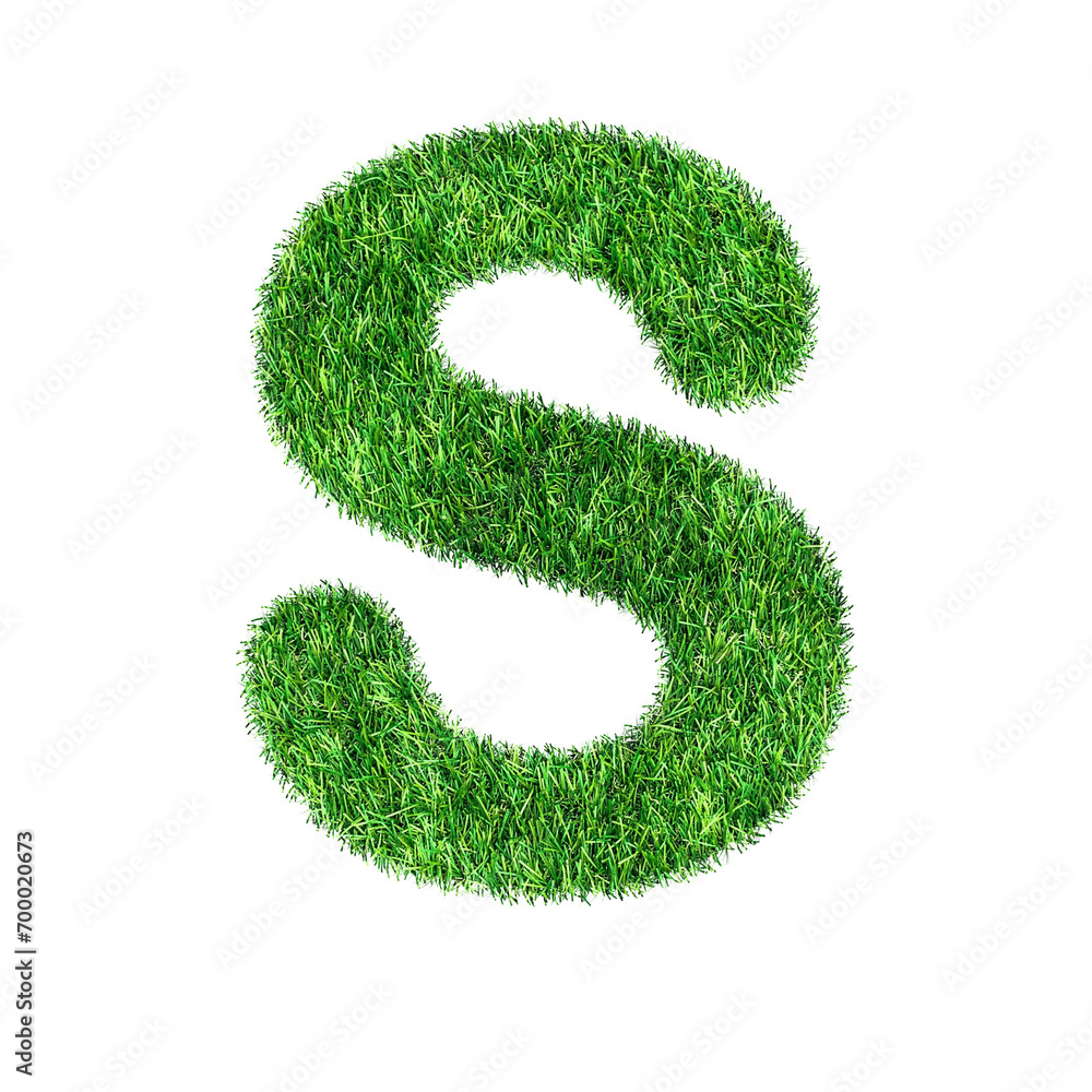 Grass letter S isolated on transparent background.Symbol eco nature environment, save the planet. Grass letter S isolated on transparent background.Symbol eco nature environment, save the planet.
