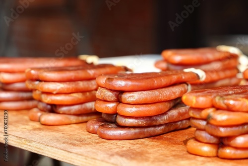 Sun-dried Mullet Roe in Lukang Old Street, Taiwan