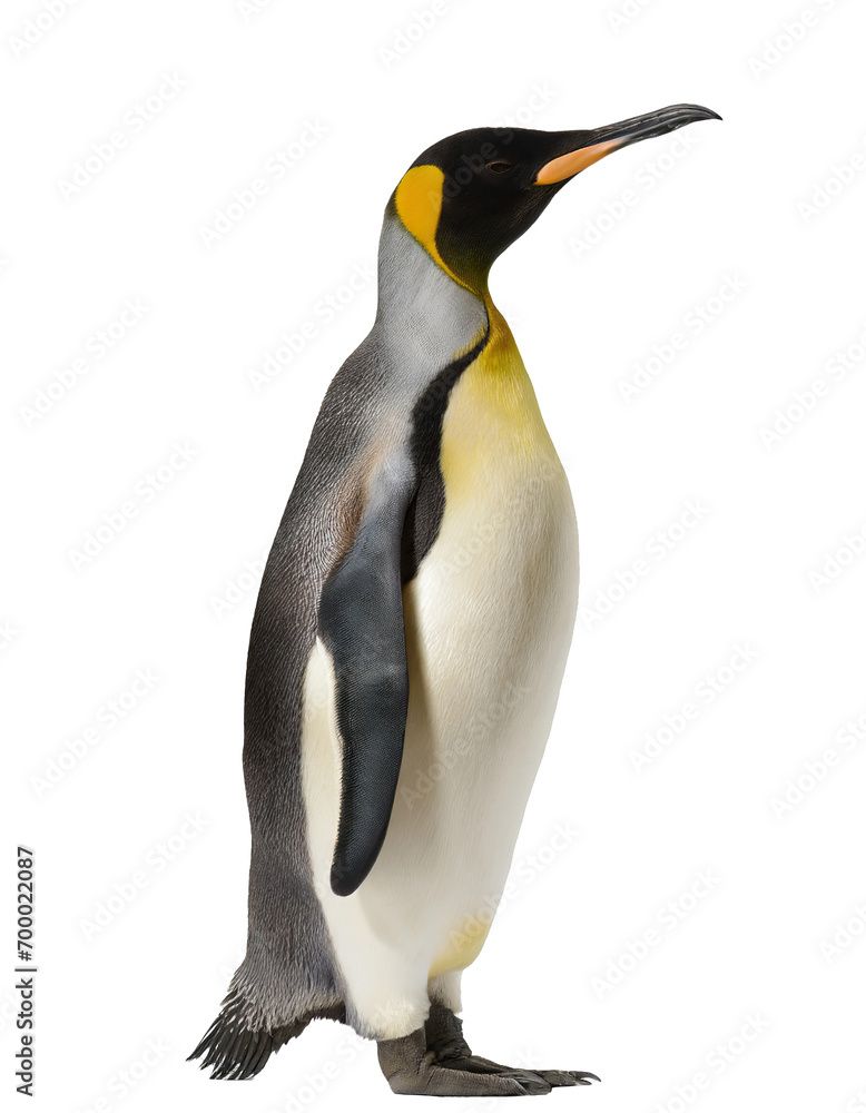 Fototapeta premium King Penguin standing - isolated on transparent backgorund