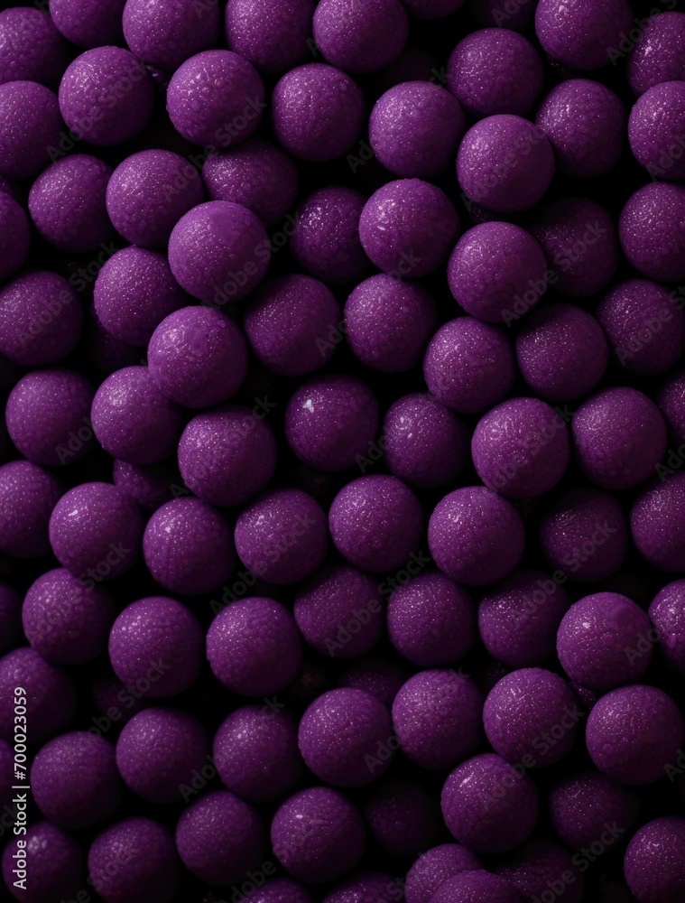 A close-up of a vibrant purple candy ball. Generative AI. A close-up of a vibrant purple candy ball. Generative AI.