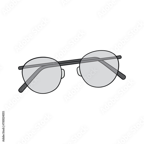 Kids drawing cartoon Vector illustration elegant glasses icon Isolated on White