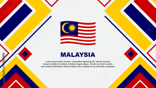 Malaysia Flag Abstract Background Design Template. Malaysia Independence Day Banner Wallpaper Vector Illustration. Malaysia Flag