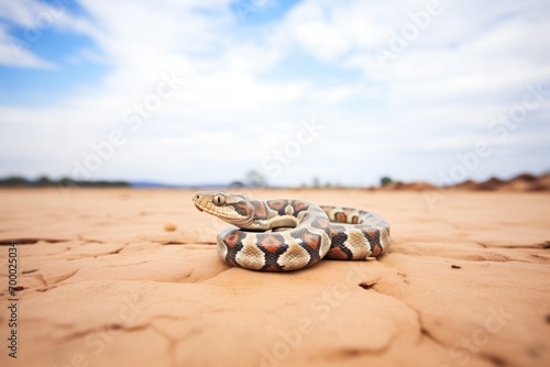python on sandy desert ground