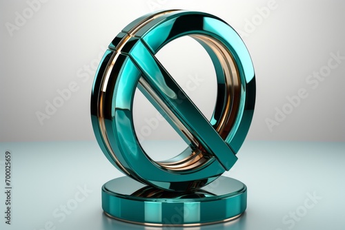 Advanced 3D Model Icon for 3D Editing Software, on an isolated Modeling Teal background, Generative AI