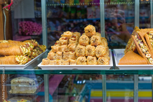 Handmade products exposed for sale at old part of Sarajevo, Bascarsija.